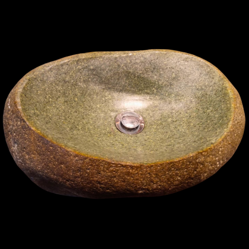Lavamanos de piedra color verde 44cm x 28cm