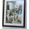 Pintura paisajista andina en acuarela